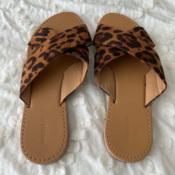 Forever 21 Cheetah Print Sandals - Picture 2 of 10